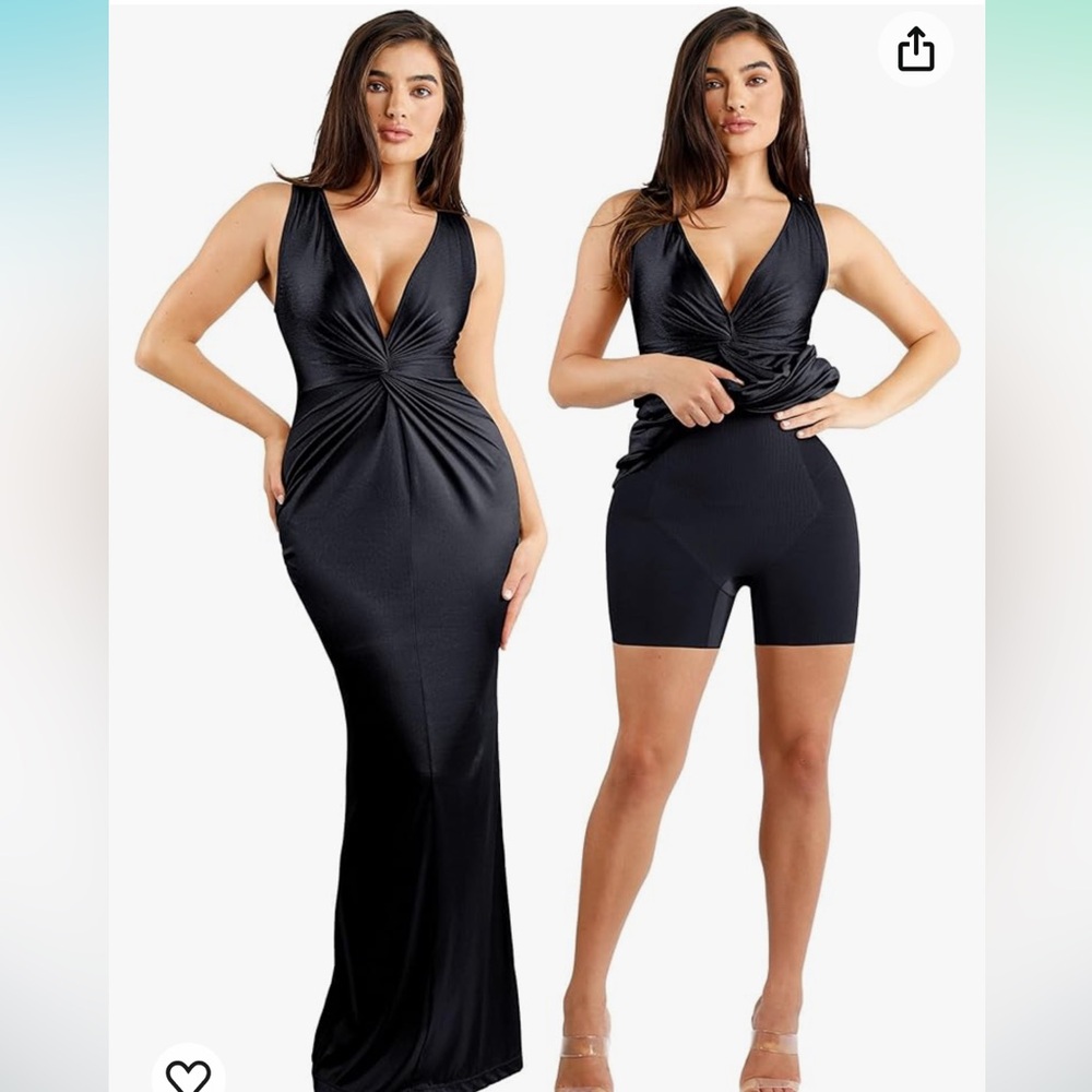 Shaping bodycon dress black tie formal wedding guest dress